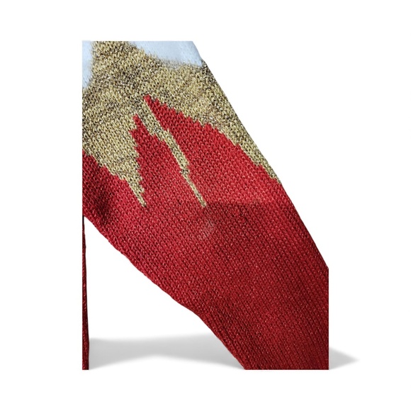 Red Vintage Ugly Christmas Sweater - V Neck(UNISEX) - Picture 9 of 9